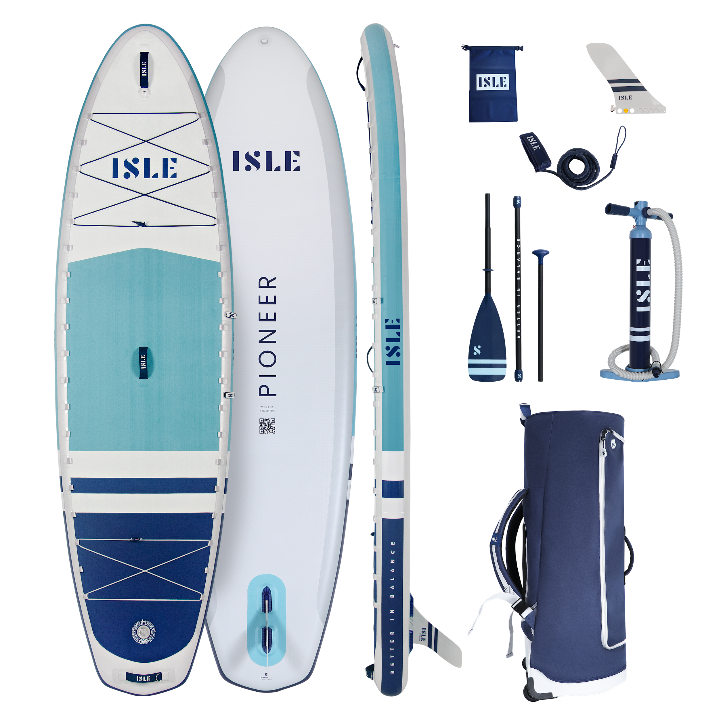 ISLE Pioneer 3 Paddle Board - AQ-NV-PKG
